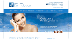 Desktop Screenshot of chevychasedermatology.com