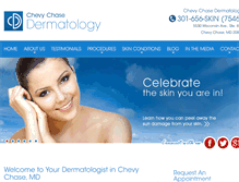 Tablet Screenshot of chevychasedermatology.com